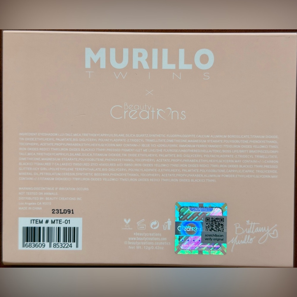 MURILLO TWINS X Beauty Creati💖ns, Brittany, Eyeshadow Palette 🎨✨ BNIP! - Picture 3 of 15